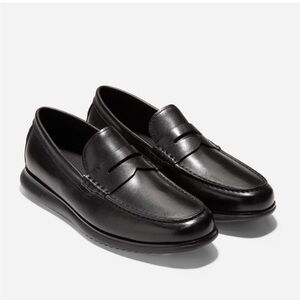 Cole Haan Men's Zerogrand Penny Loafer in Black Leather Size 8